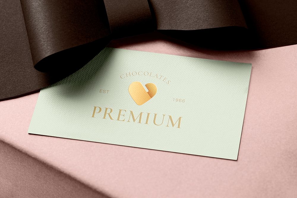 Invitation card mockup, realistic feminine design