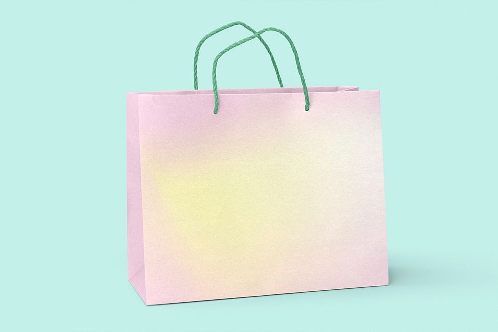 Feminine shopping bag, eco-friendly packaging with design space