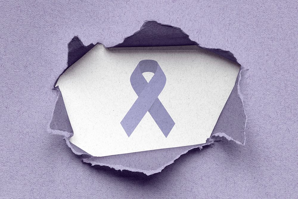 World cancer day background, paper hole texture