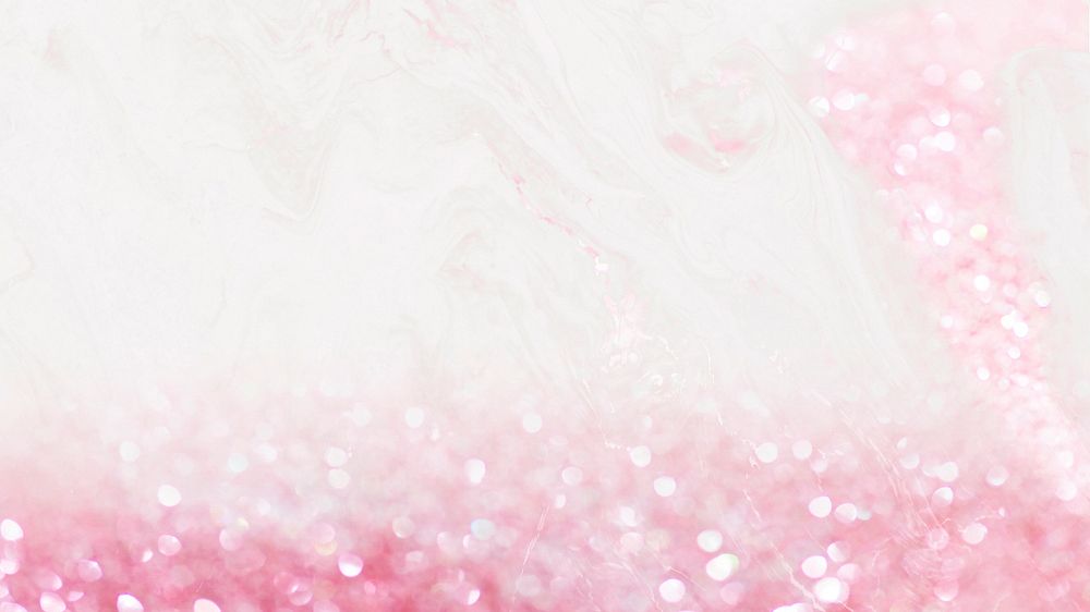 Pink glitter desktop wallpaper, aesthetic marble texture design