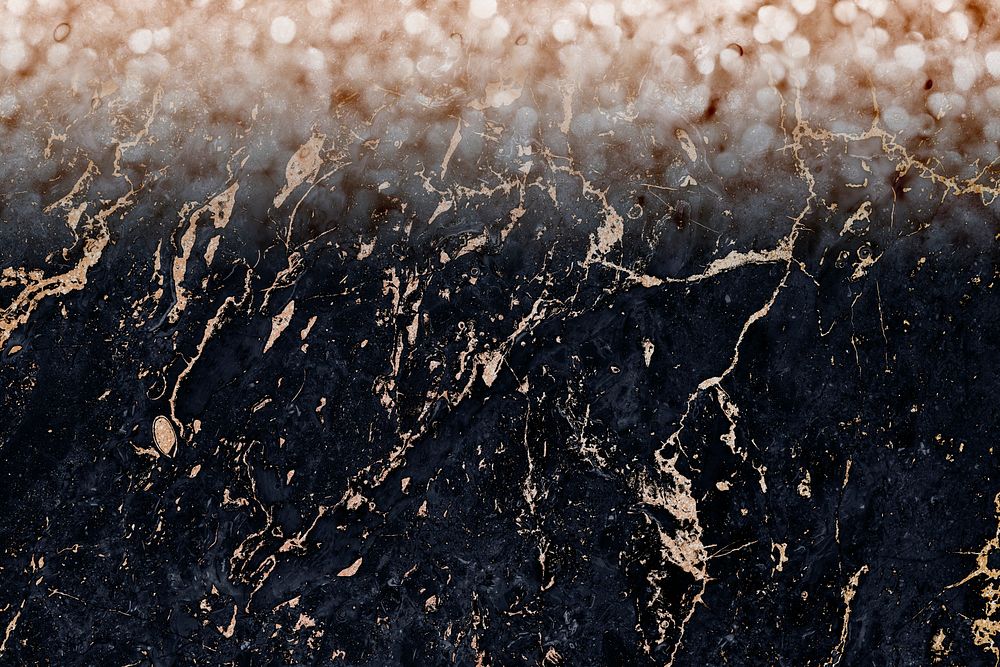 Aesthetic black gold marble background