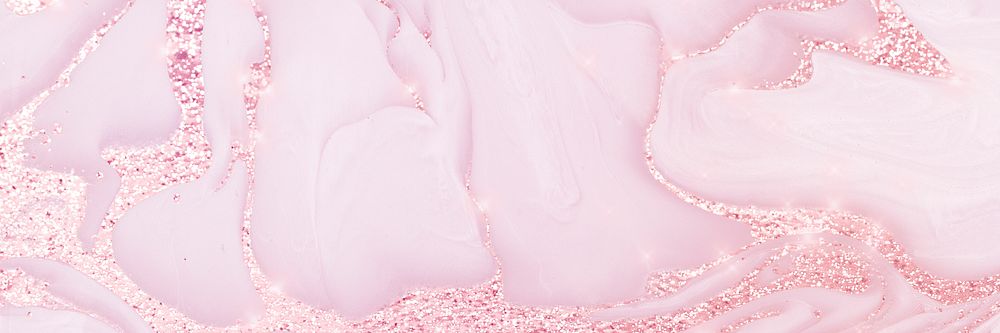 Pink banner background, aesthetic marble texture