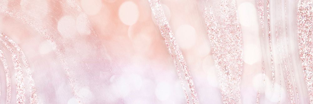 Aesthetic pink banner background, glitter texture design