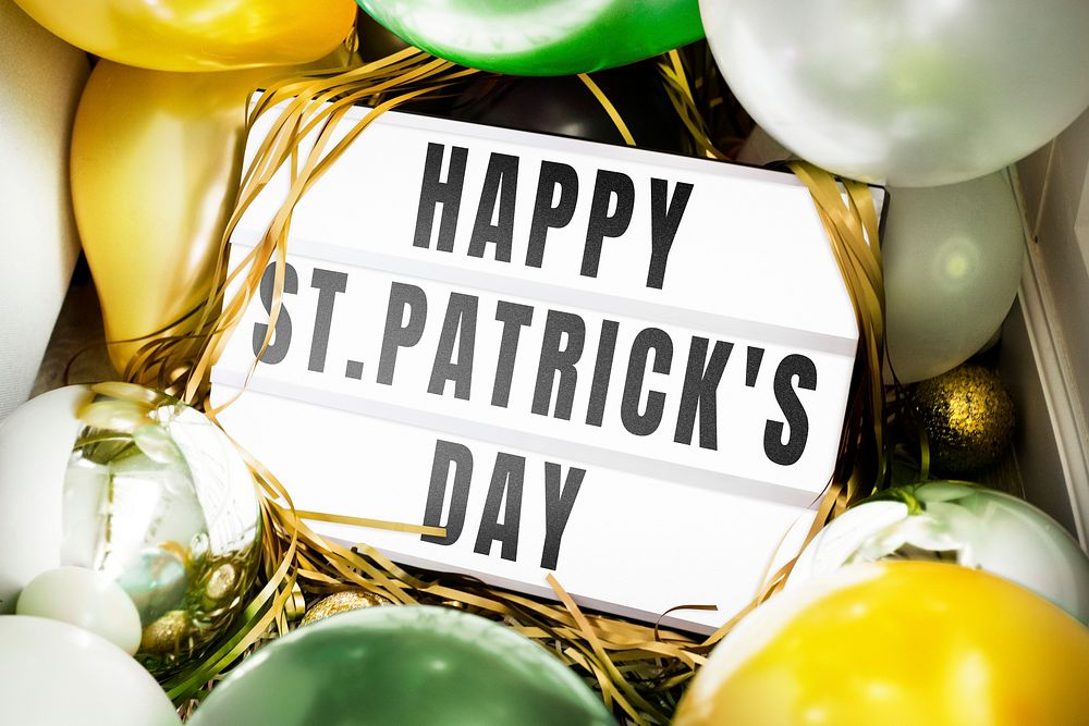 Sign mockup, St. Patrick&rsquo;s Day concept psd