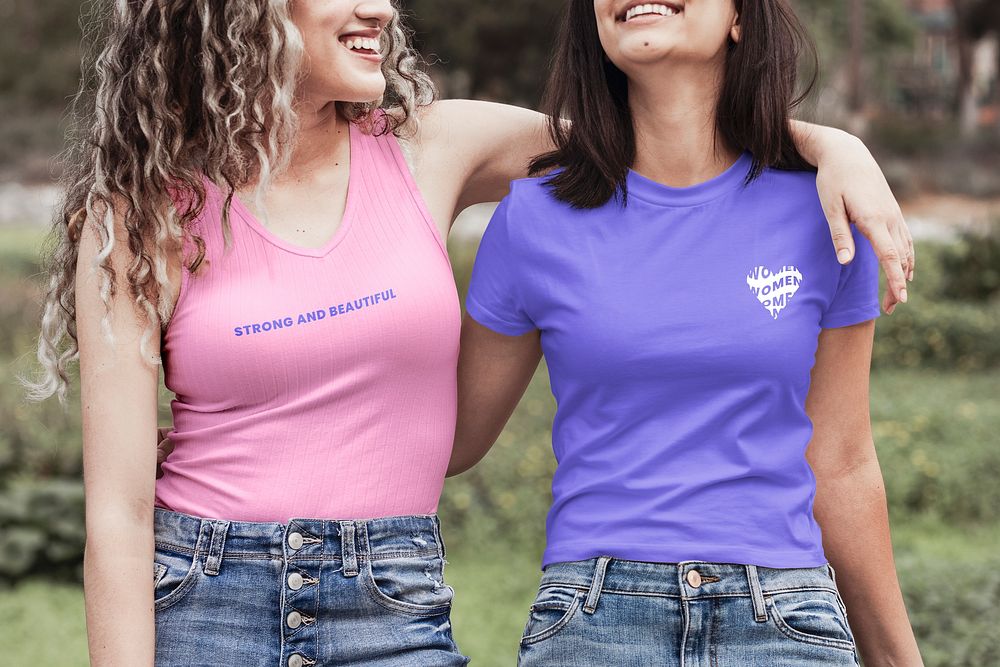 Women&rsquo;s shirt mockup, International Women's Day celebration concept psd
