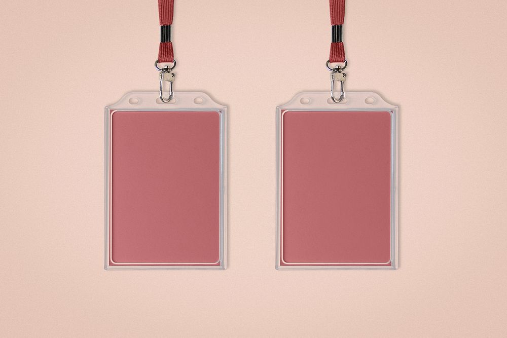 ID card tag with blank design space
