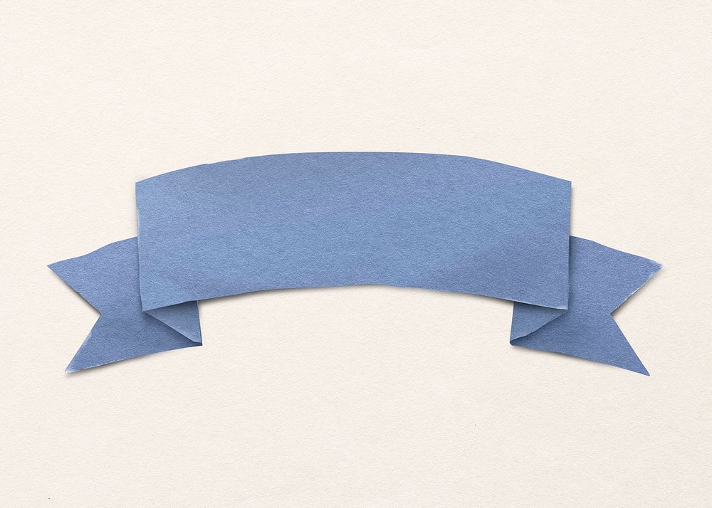 Aesthetic ribbon banner clipart, paper craft design