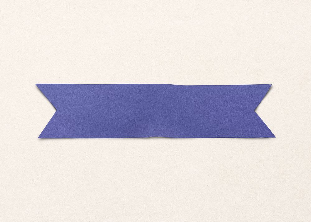 Ribbon banner sticker, paper craft design psd