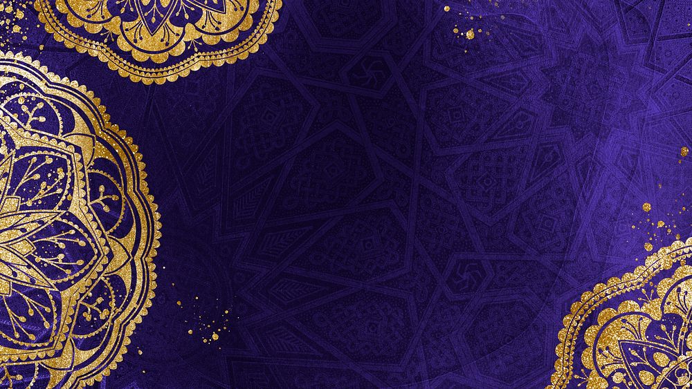 Gold Islamic desktop wallpaper design
