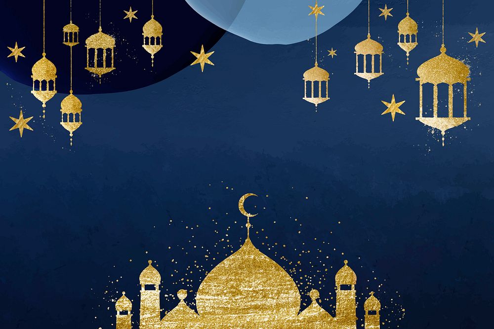 Ramadan frame, ripped paper background design vector