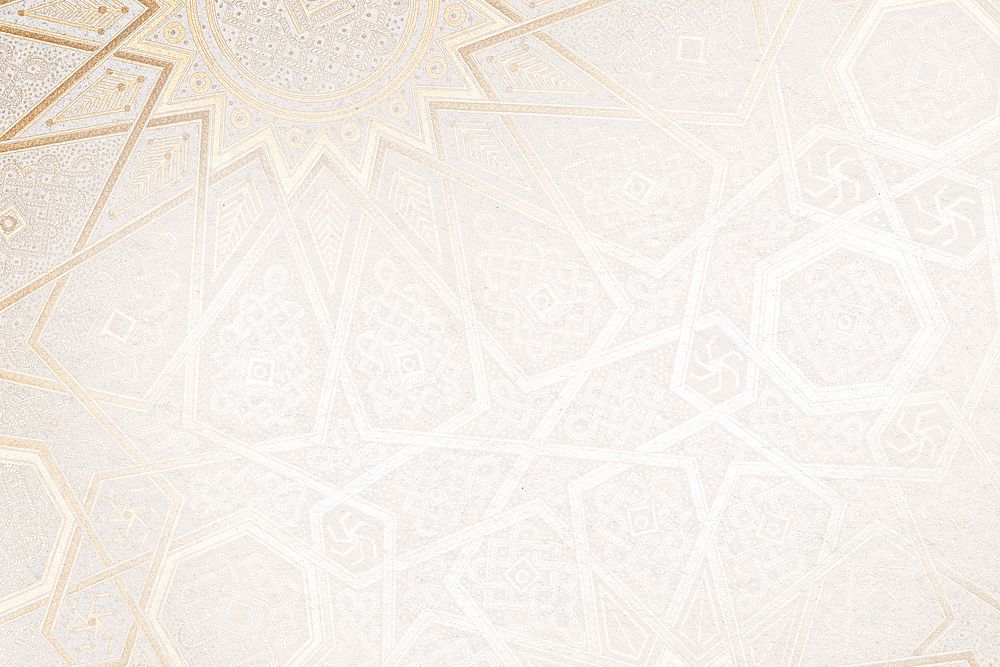 Gold Islamic design pattern background
