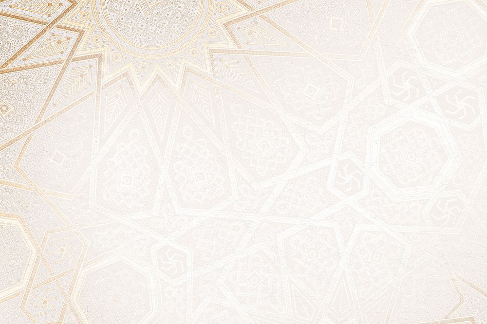 Gold Ramadan Islamic pattern background design psd