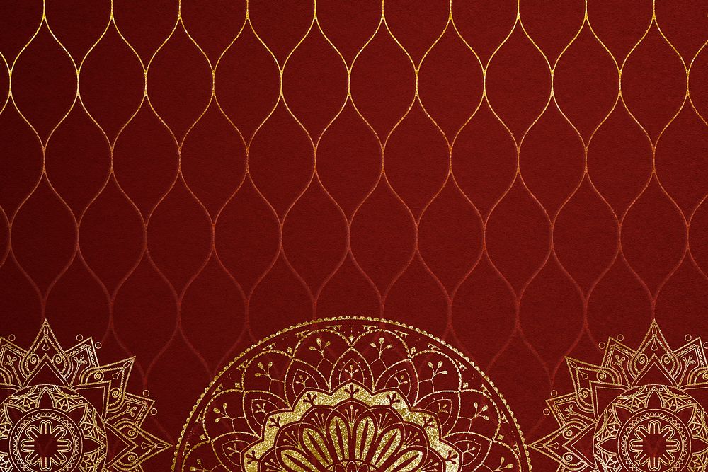 Gold Ramadan border, mandala background design psd