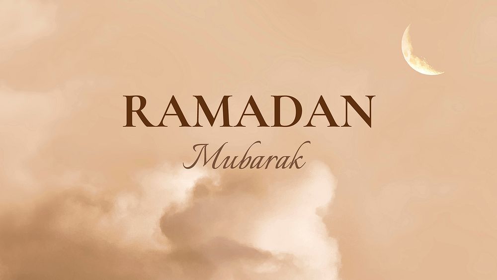 Ramadan Mubarak blog banner template, Islamic design, vector 