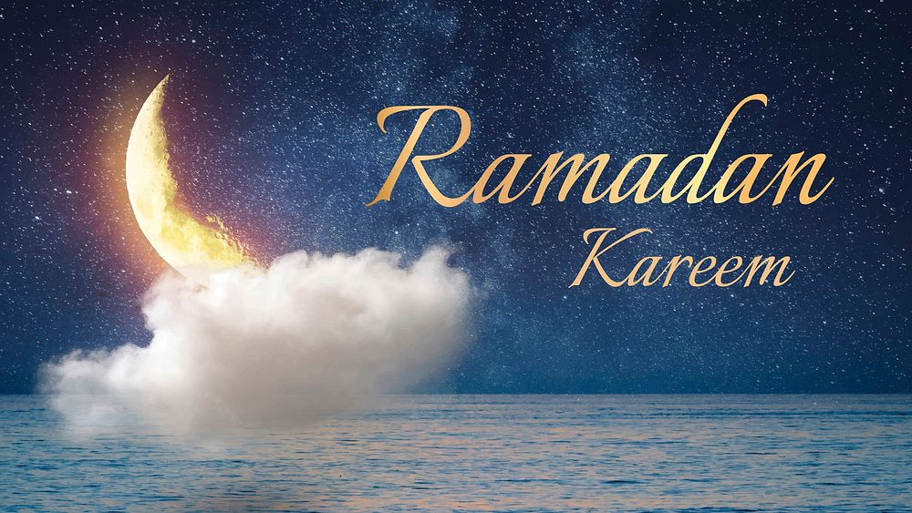 Ramadan Kareem Facebook banner template, festive design, vector 