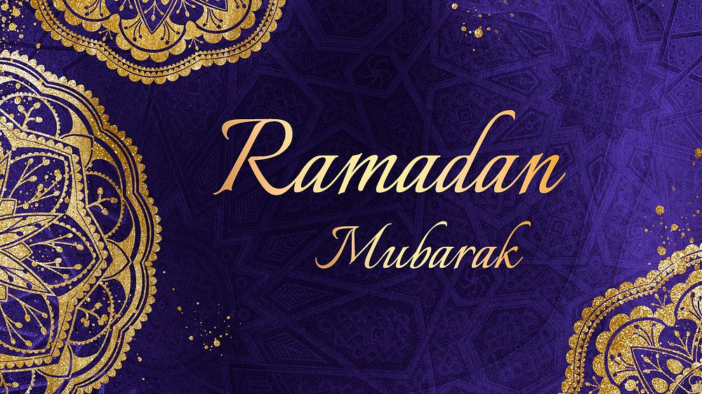 Ramadan Mubarak hd wallpaper template, festive design, psd