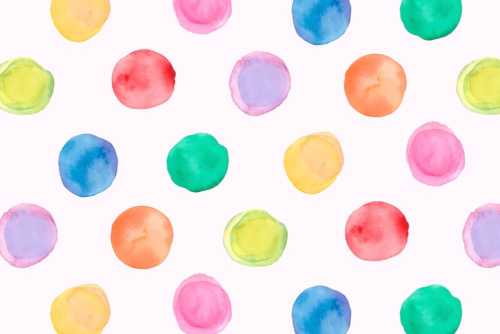 Aesthetic watercolor background, polka dots | Free Photo - rawpixel