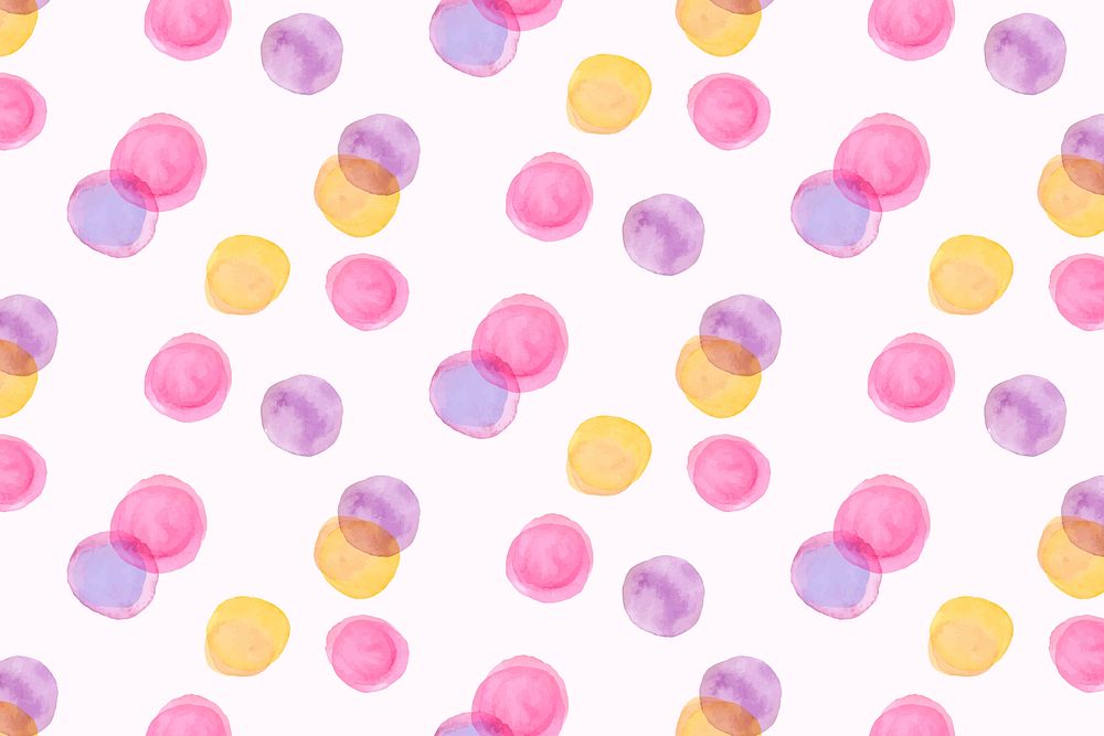 Aesthetic watercolor social media banner, gradient polka dot design vector