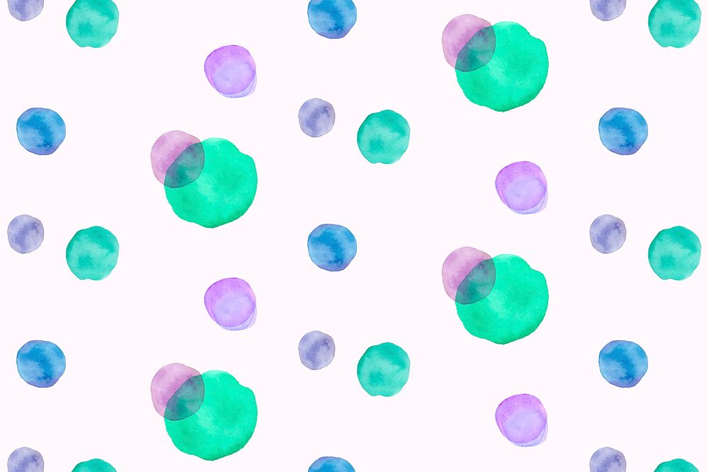 Aesthetic watercolor social media banner, gradient polka dot design psd