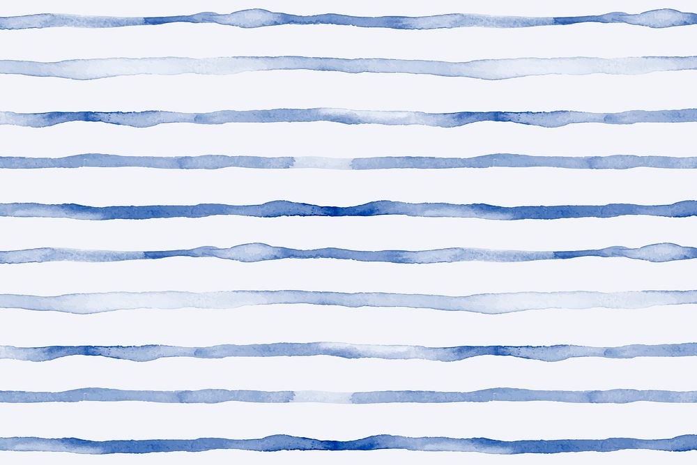 Watercolor background, stripe bright indigo blue design