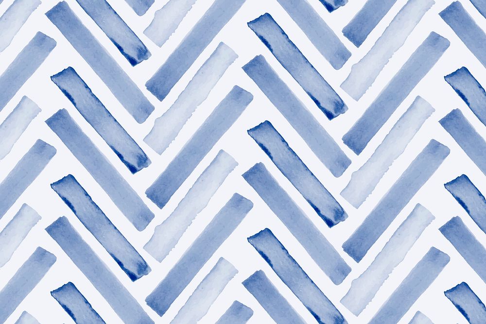 Aesthetic indigo blue watercolor background, gradient chevron design psd