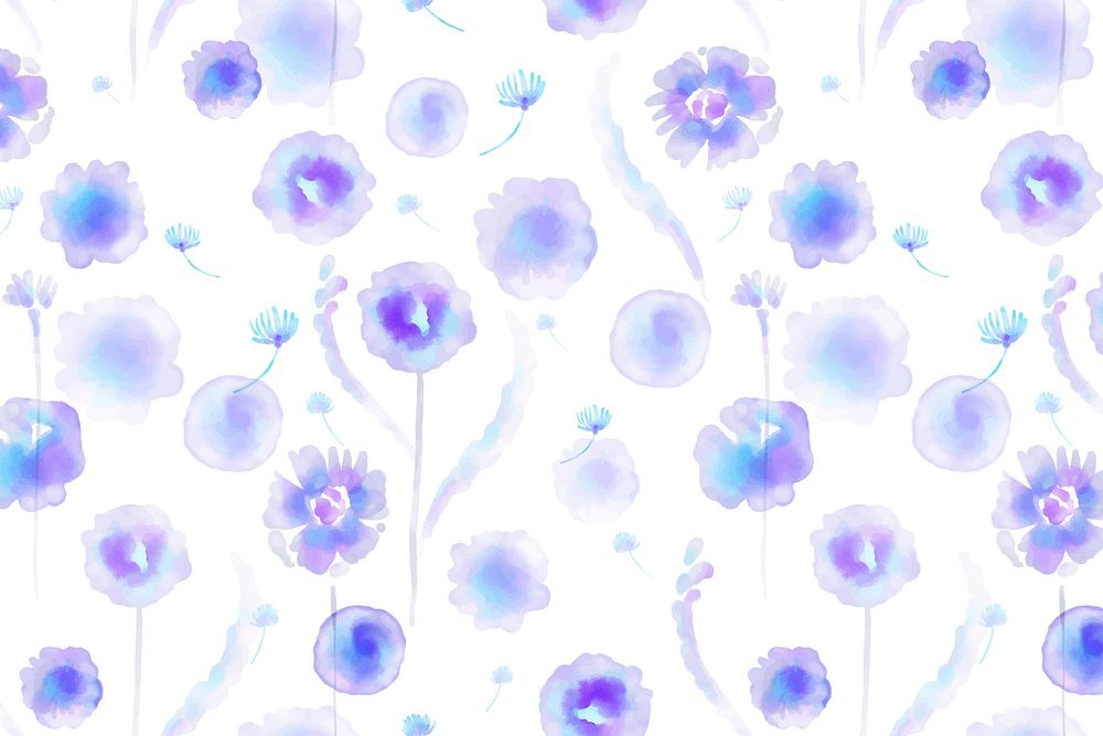 Dandelion flower background, watercolor graphic vector