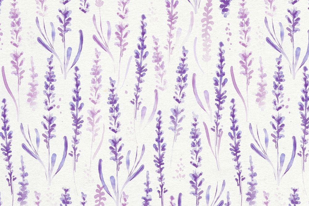 Lavender flower background, watercolor graphic psd