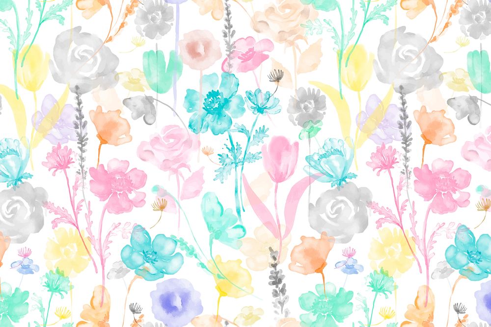 Colorful floral background, flower graphic vector