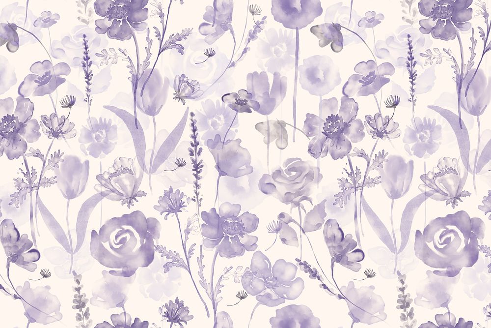 Purple floral background, flower graphic
