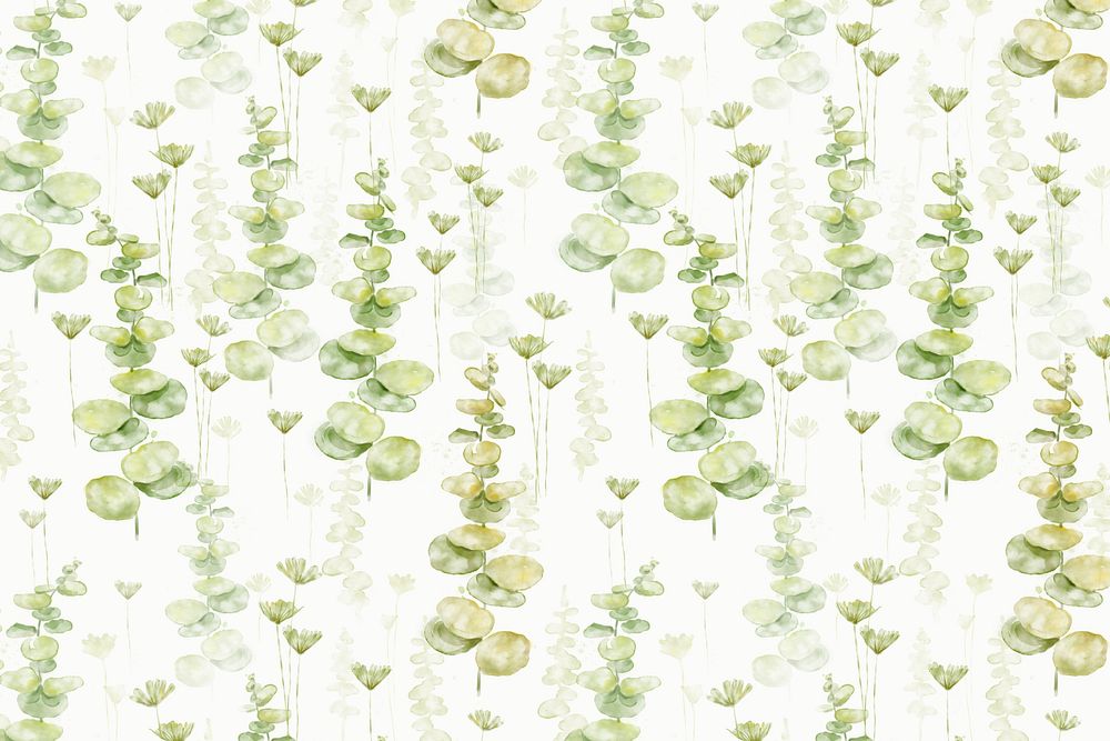 Leaf background, watercolor green graphic