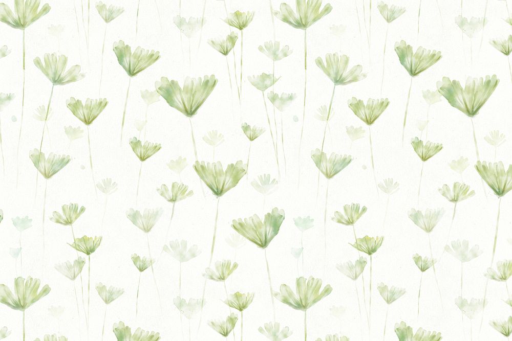 Botanical background, watercolor green graphic psd