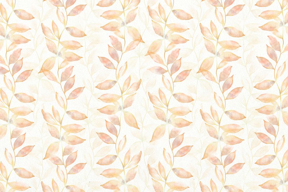 Autumn botanical background, leaves graphic psd