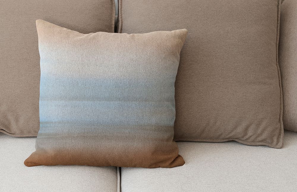 Pillowcase mockup, minimal interior design psd