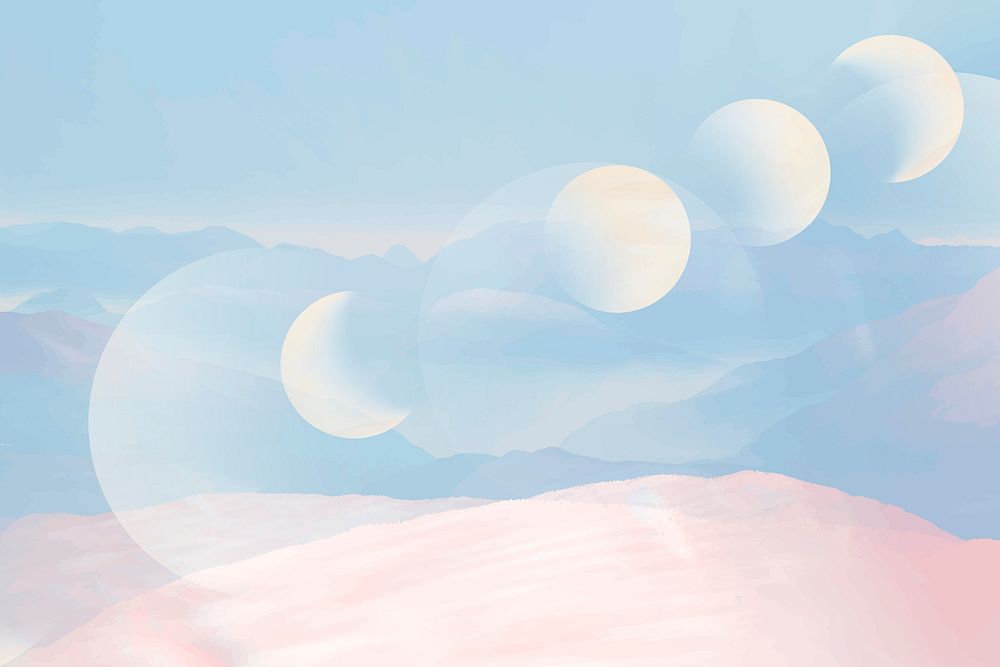 Pastel moon background, celestial design vector