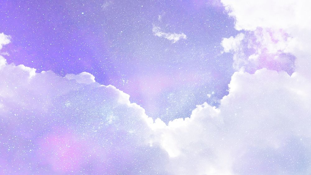 Cloud desktop wallpaper, dreamy sparkle design