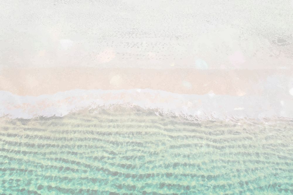 Pastel beach background, nature design vector