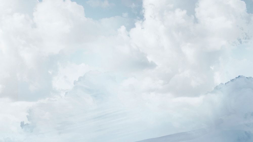 Blue cloud desktop wallpaper, dreamy nature design