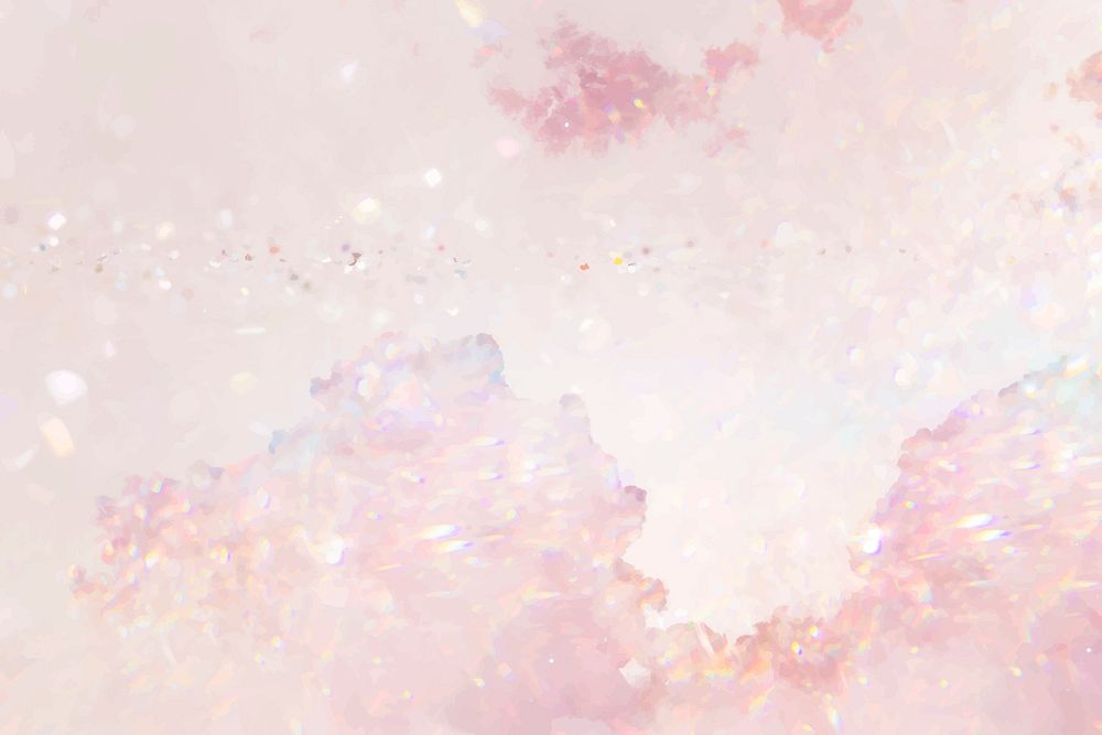 Pink sparkle background, pastel design vector