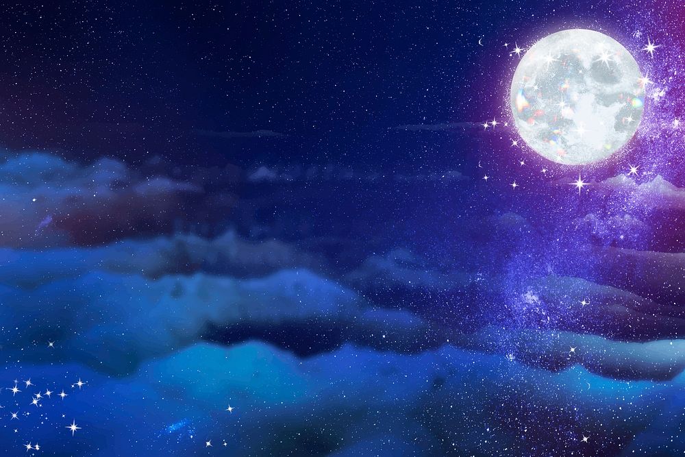 Moon background, celestial design vector