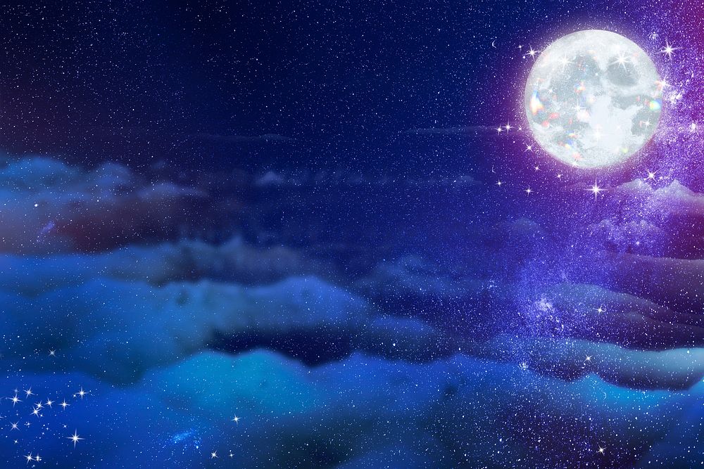 Moon background, dreamy celestial design psd
