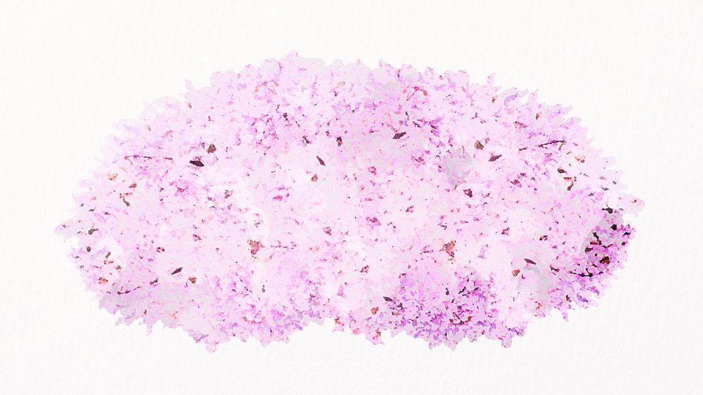 Pink flower bush isolated on white, nature design