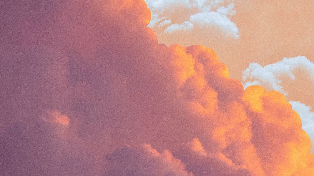 Cloud desktop wallpaper, sunset sky background