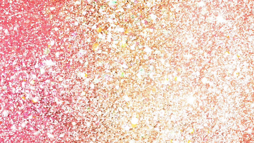Golden pink glitter desktop wallpaper, shimmery background