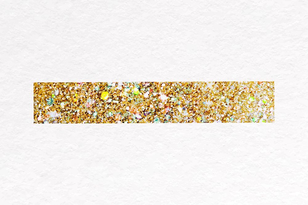 Glitter gold washi tape design vector