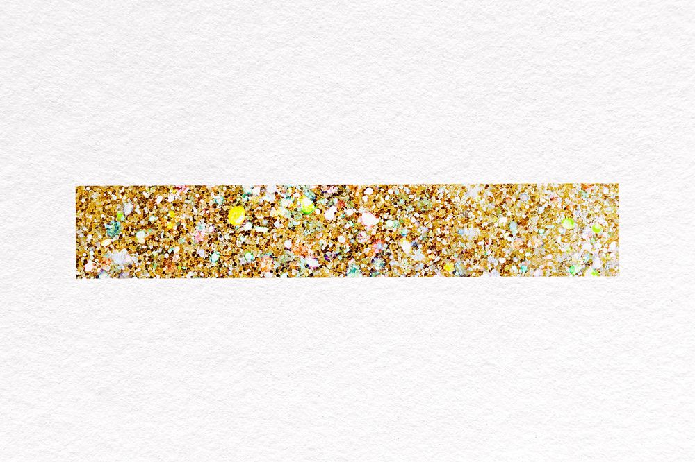 Washi tape, glitter gold design psd