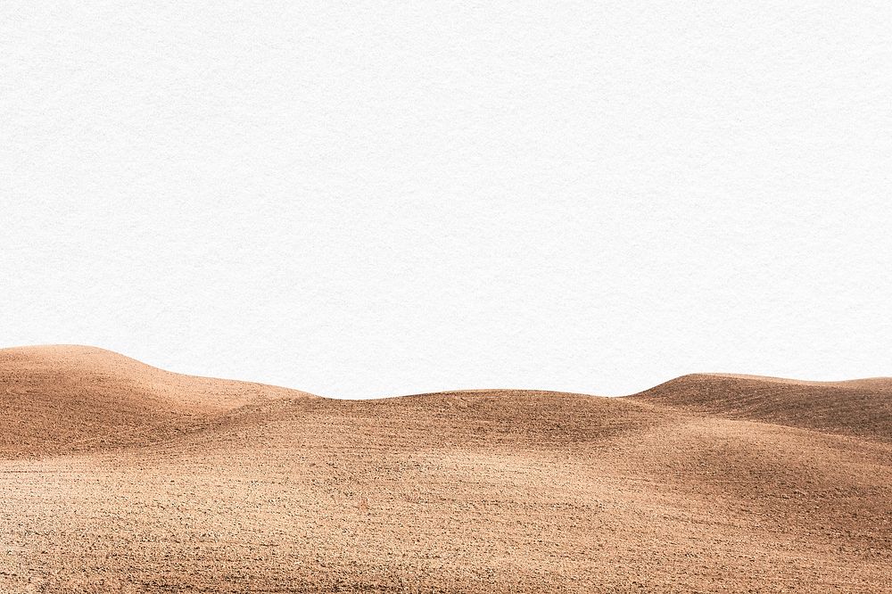 Minimal sand dunes border, nature background psd