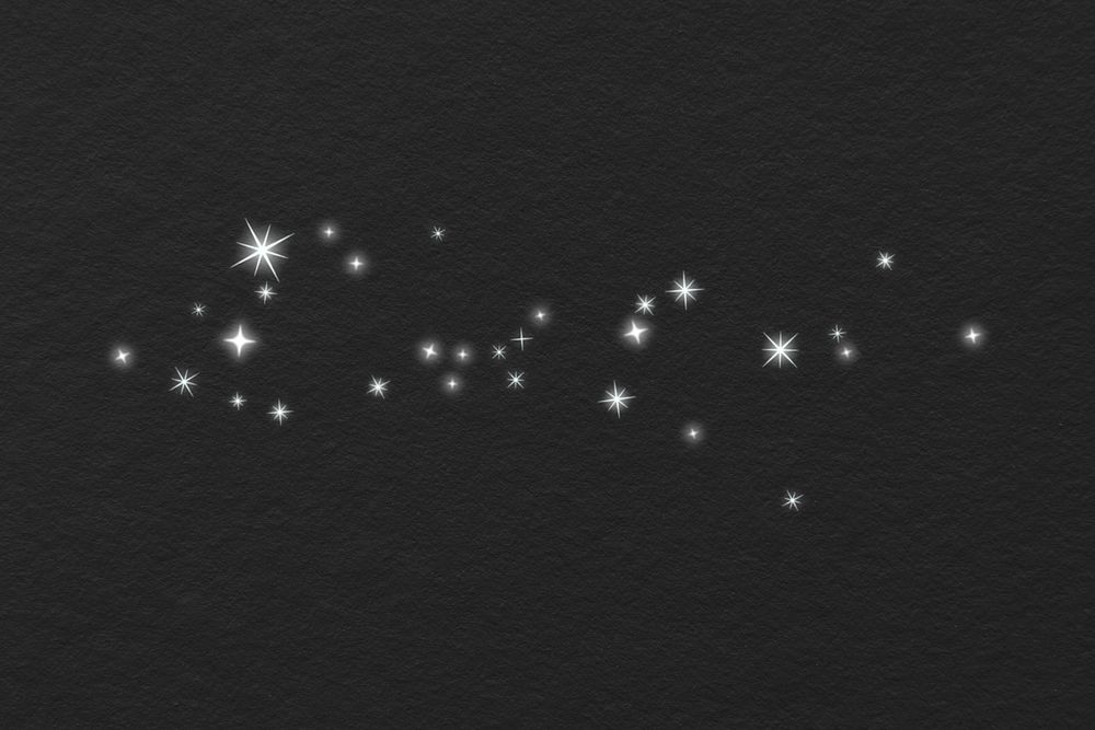Sparkling stars collage element psd