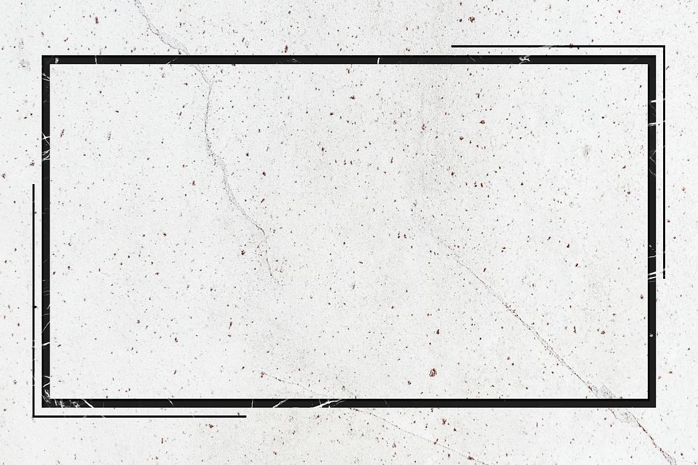 Rectangle frame on white marble textured background