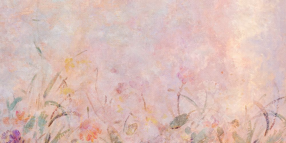 Pink floral wall textured background