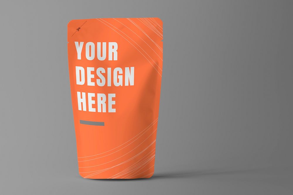 Vibrant orange product packaging mockup